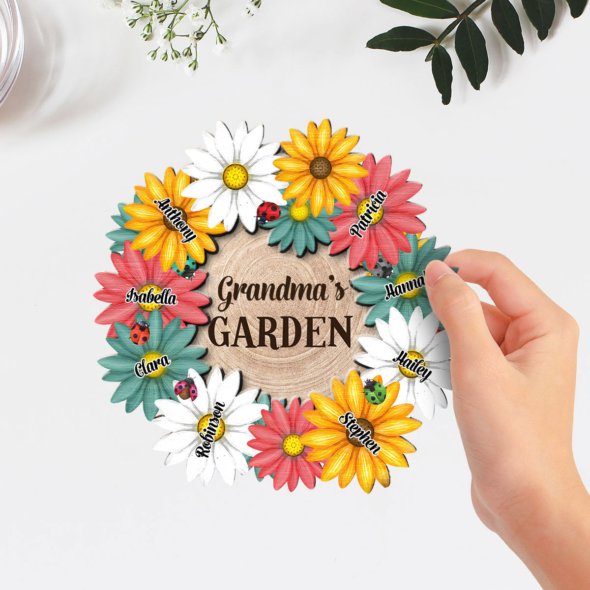 Garden Of Grandma - Personalized Wooden Plaque