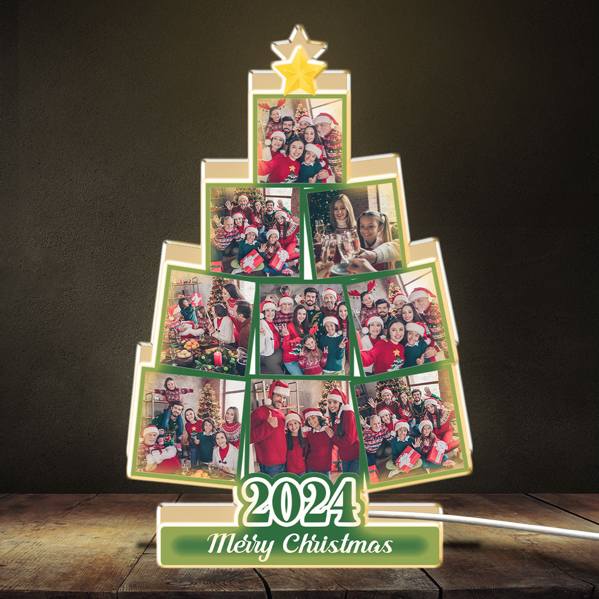 Custom Photo Christmas Tree - Personalized Custom Light Box