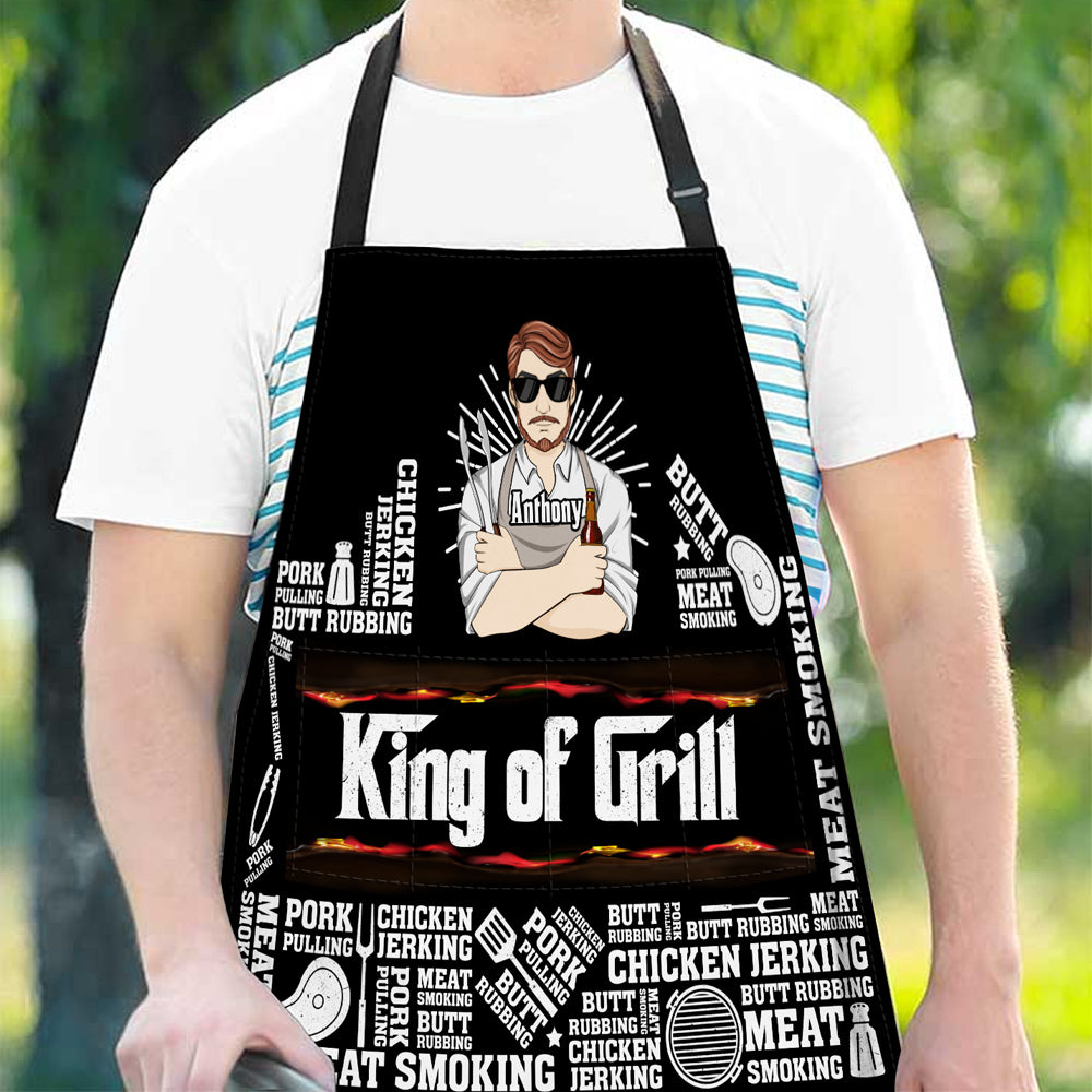 Meat Smoking Grillfather - Personalized Custom Apron
