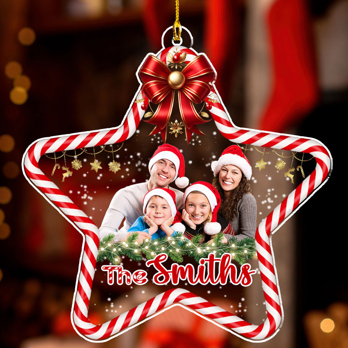 Holiday Joy - Personalized Custom Acrylic Ornament