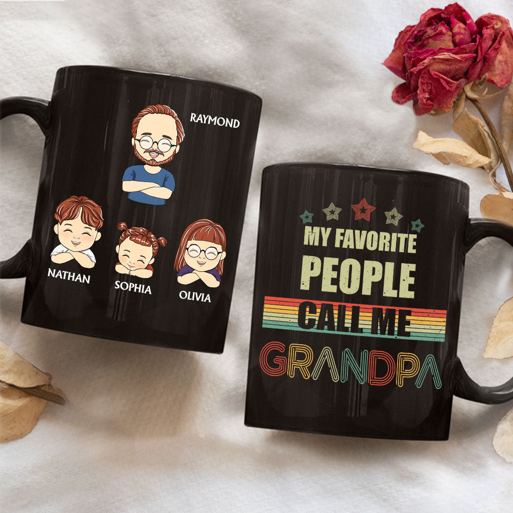 My Favorite People Call Me Papa - Personalized Custom Coffee Mug