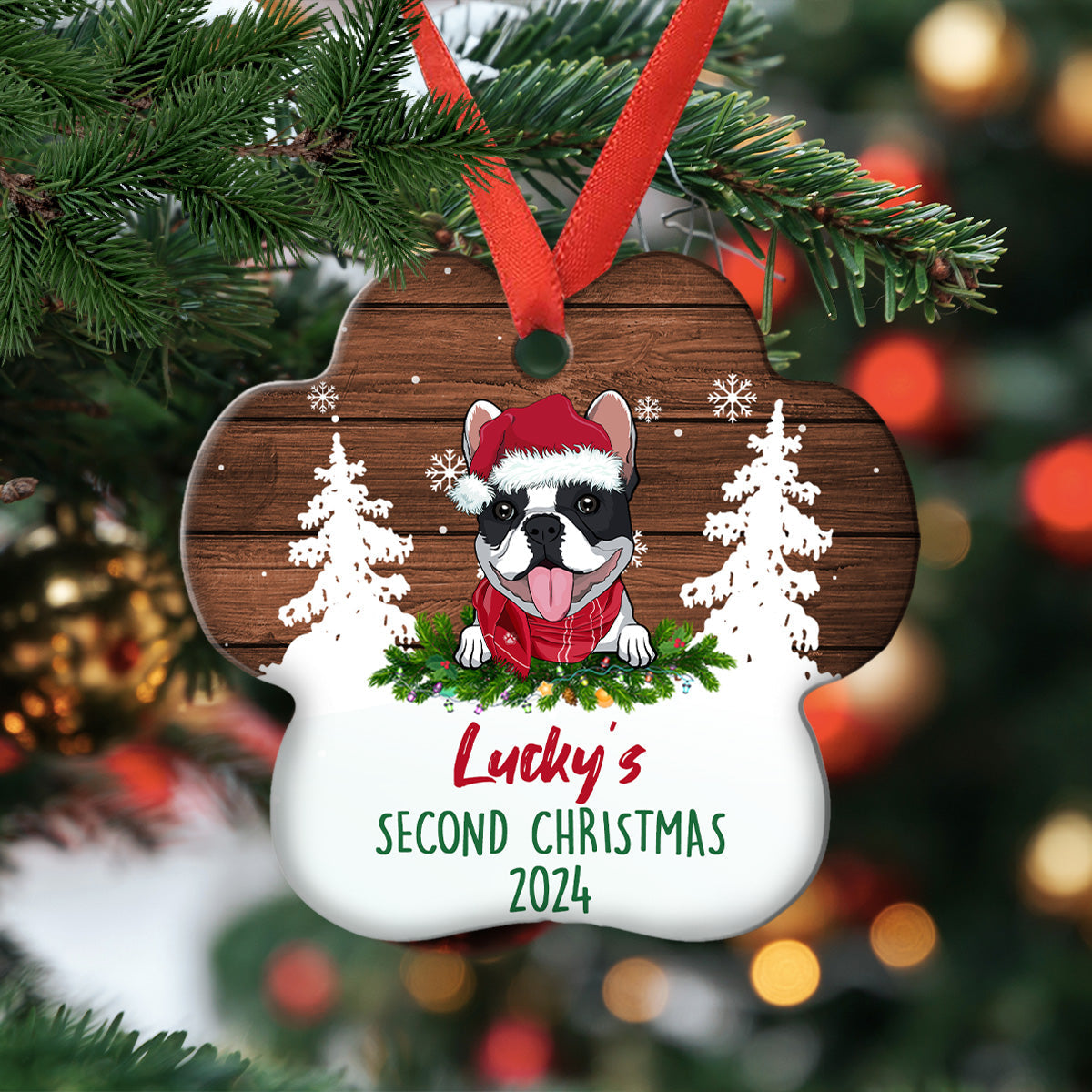 Dog's Christmas - Personalized Custom Aluminum Ornament