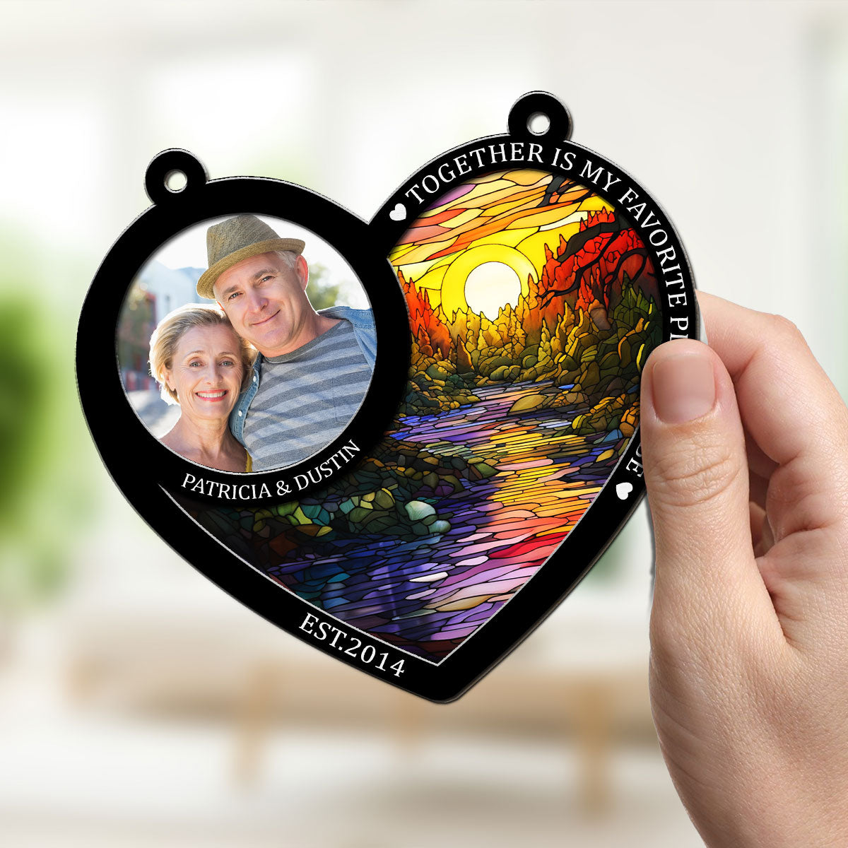 Together We Found Love - Personalized Custom Suncatcher