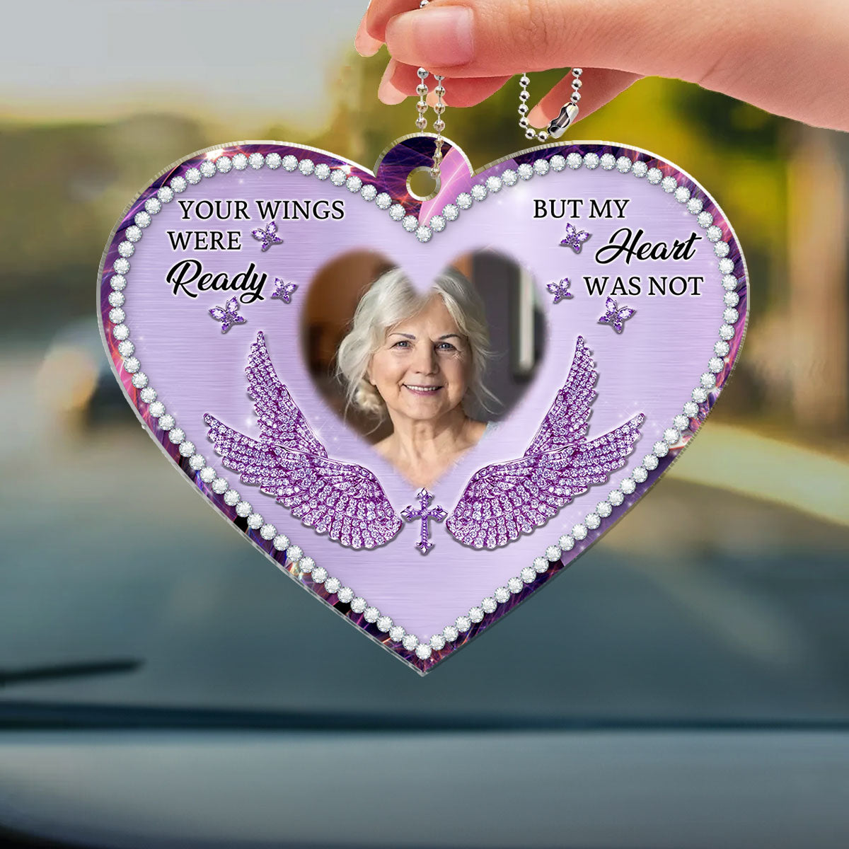 I Will Always Carry Mom With Me - Personalized Custom Car Ornament