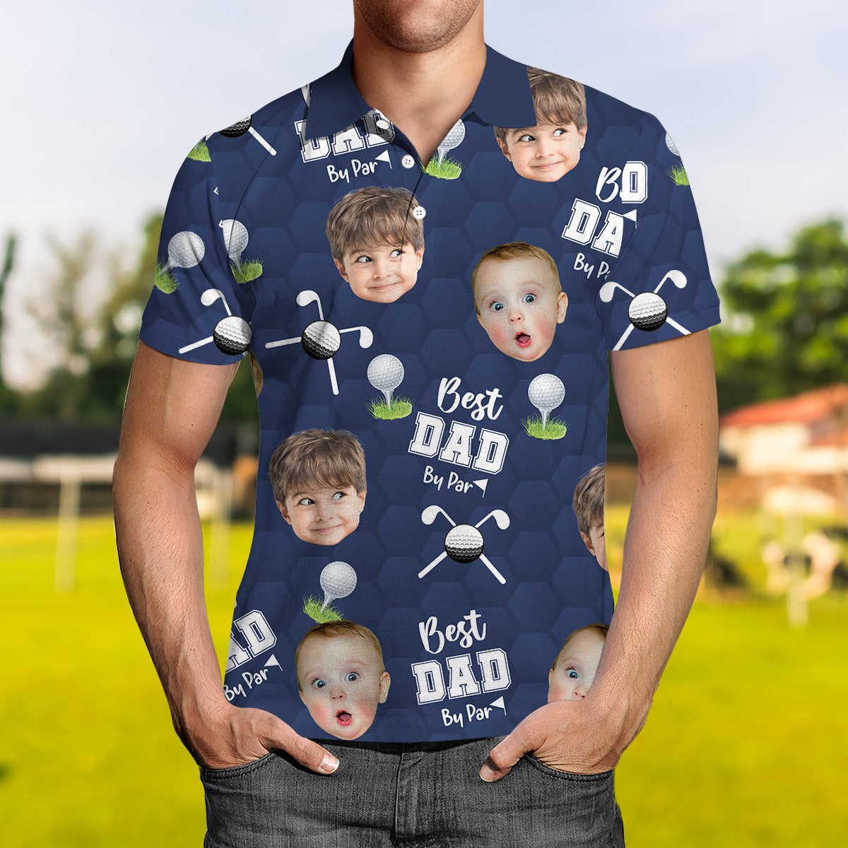Best Dad By Far Ever - Personalized Custom Polo Shirt
