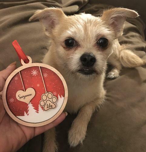 Family Ornament - Personalized Custom 2-layered Wood Ornament