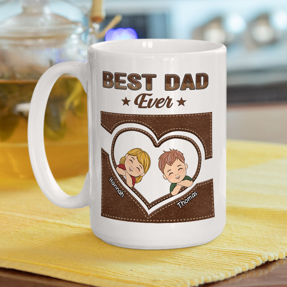 In Daddy Heart - Personalized Custom Coffee Mug