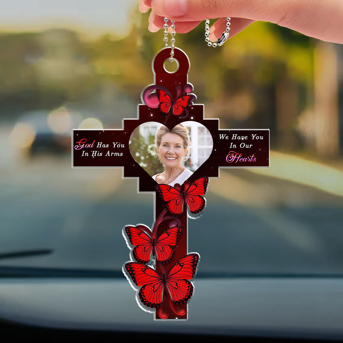 God Has You  - Personalized Custom Car Ornament