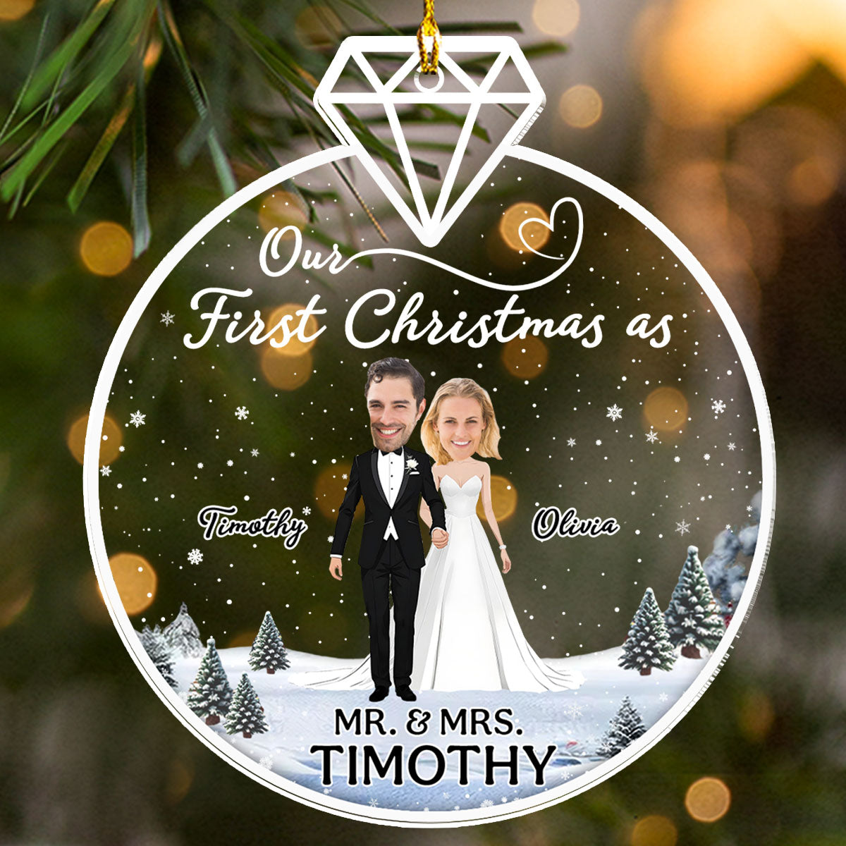 Our First Christmas - Personalized Custom Acrylic Ornament