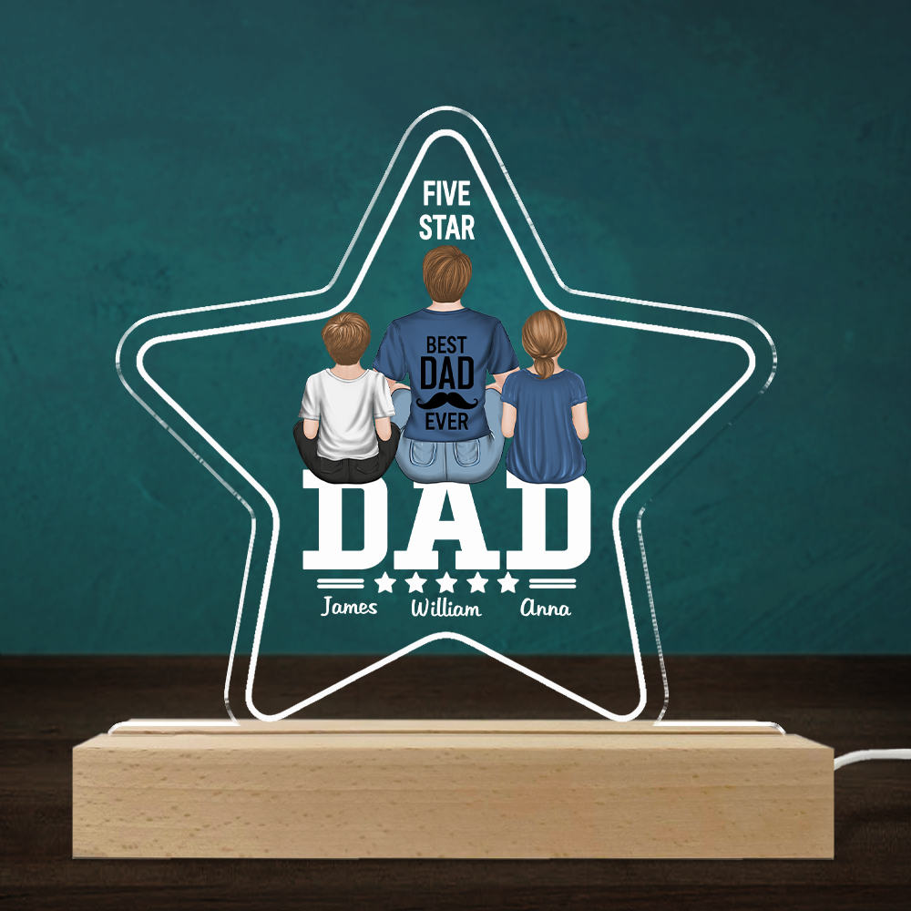 Five Star Dad - Personalized Custom LED Light