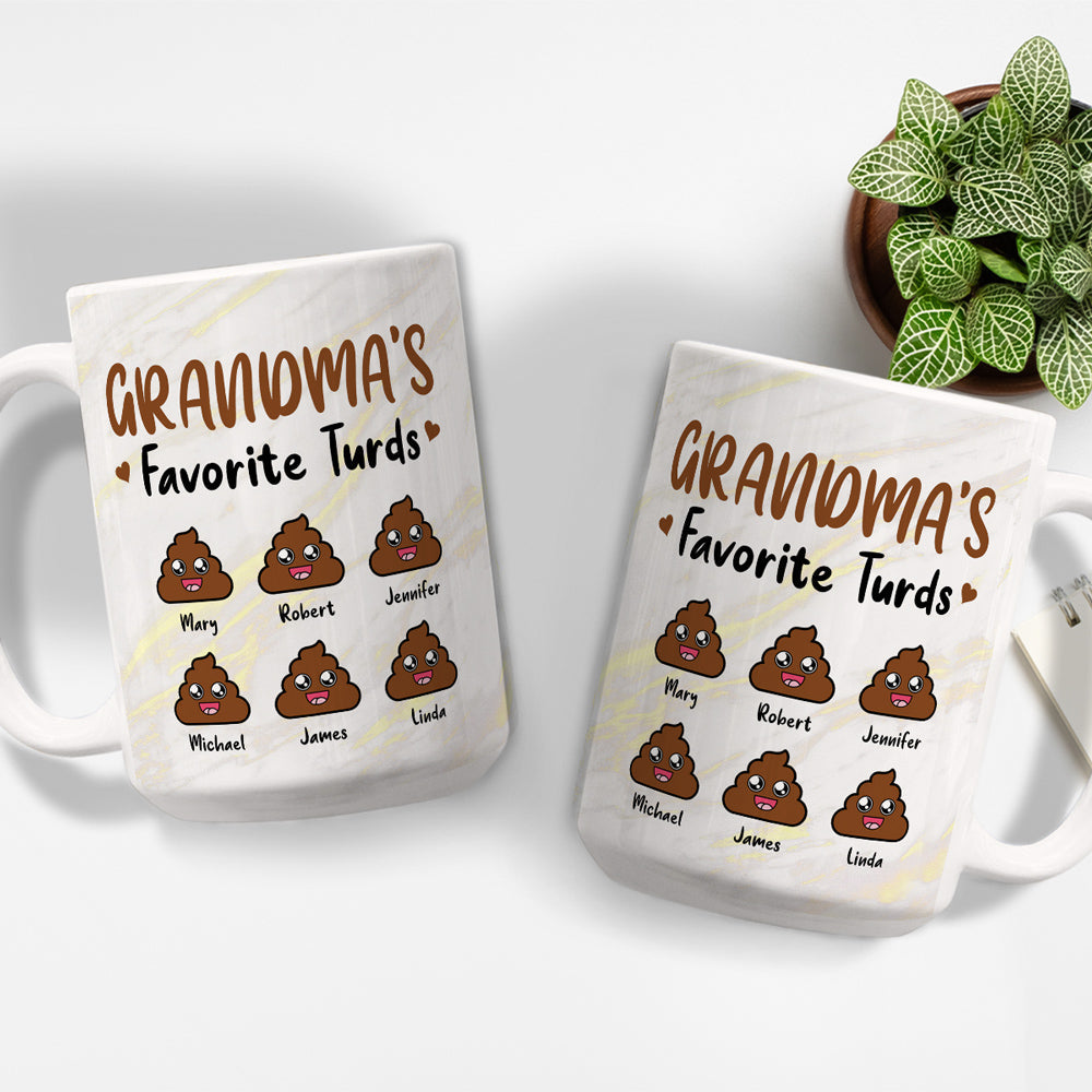 Mom Favorite Turds - Personalized Custom Coffee Mug