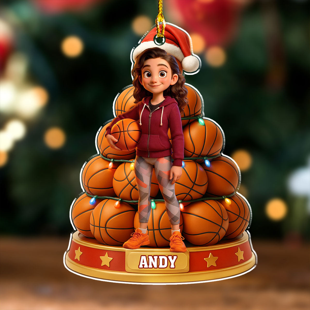 Volleyball Boy And Girl - Personalized Custom Acrylic Ornament