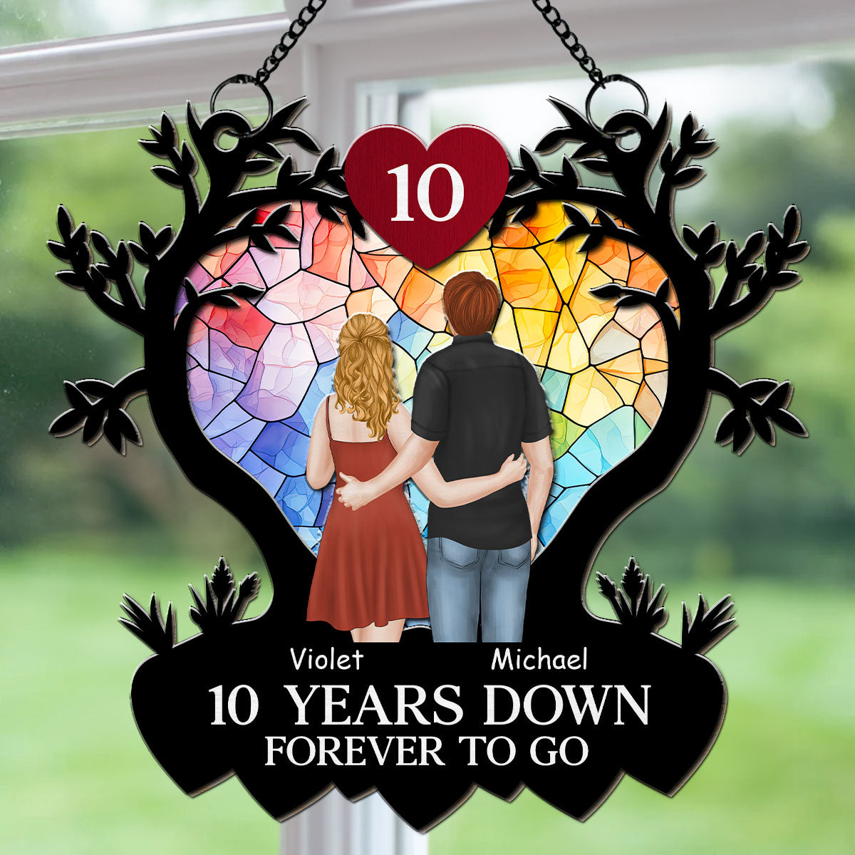 Loving you - Personalized Custom Suncatcher