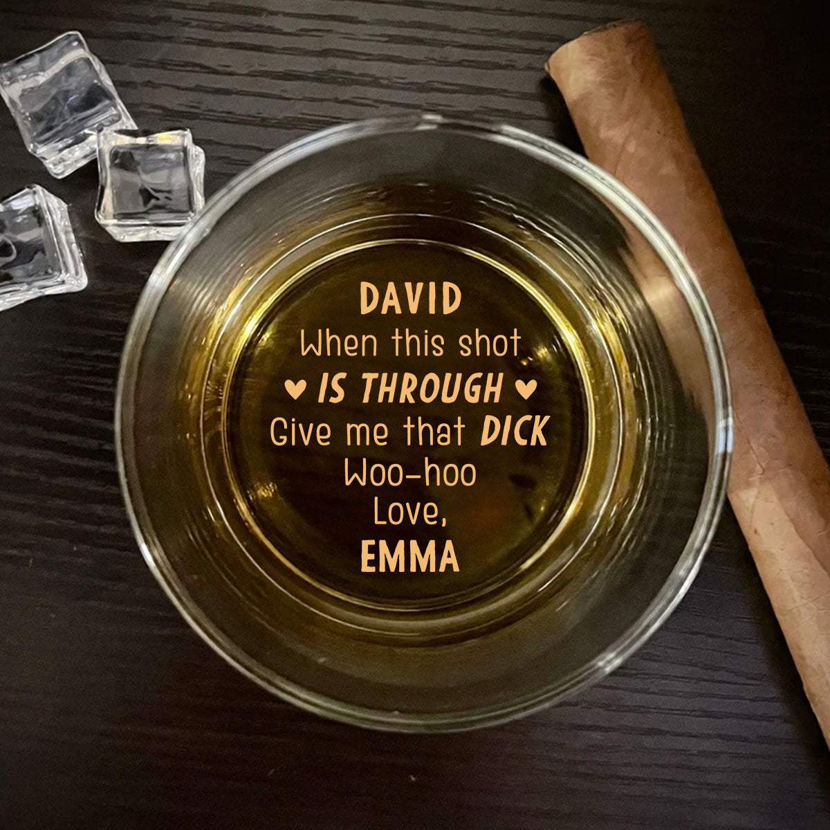 When This Shot Is Through Give Me That D - Personalized Custom Engraved Whiskey Glass