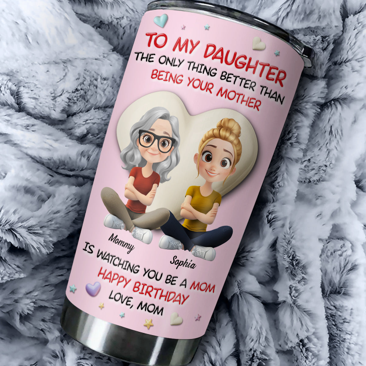 From Mommy With Love - Personalized Custom 3D Effect Tumbler