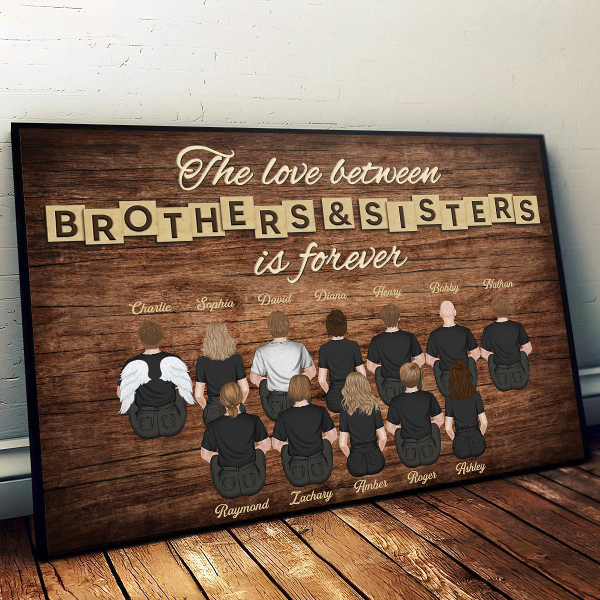 Brothers & Sisters Forever Version 3 - Personalized Custom Poster