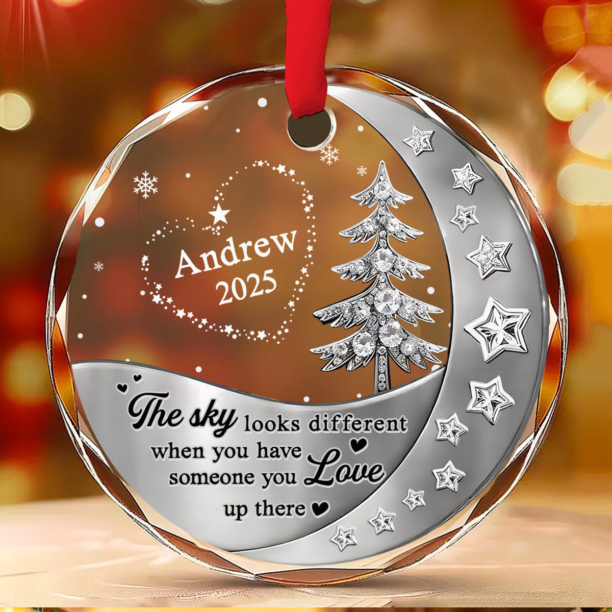 Not The Same Sky - Personalized Custom 3D Effect Glass Ornament
