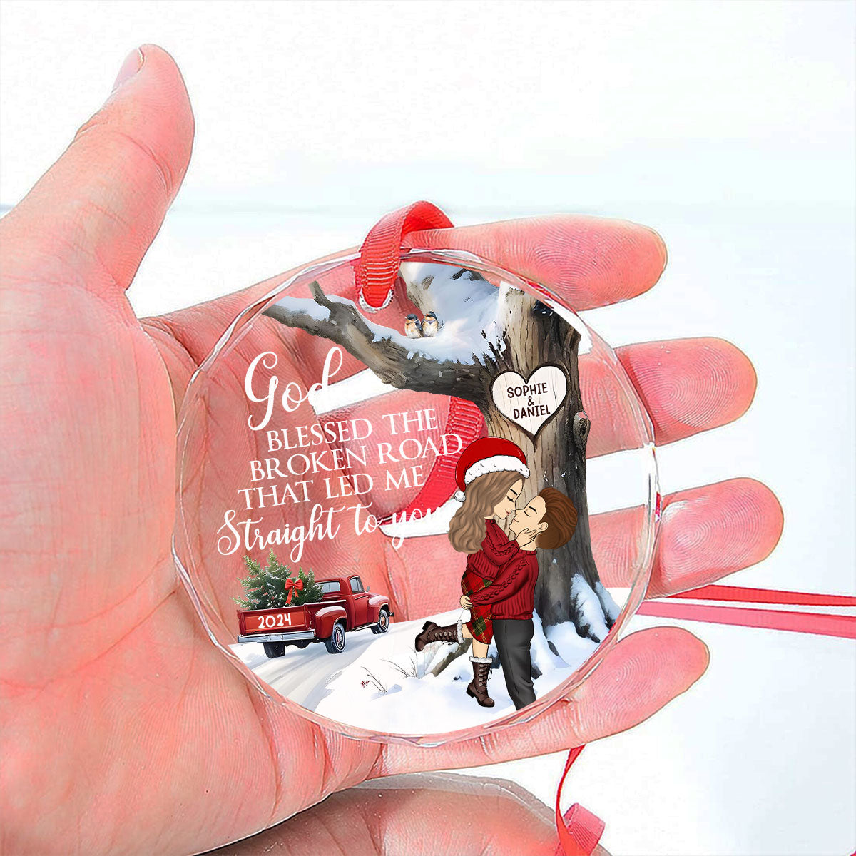 Have Yourself A Married Little Christmas - Personalized Custom Glass Ornament