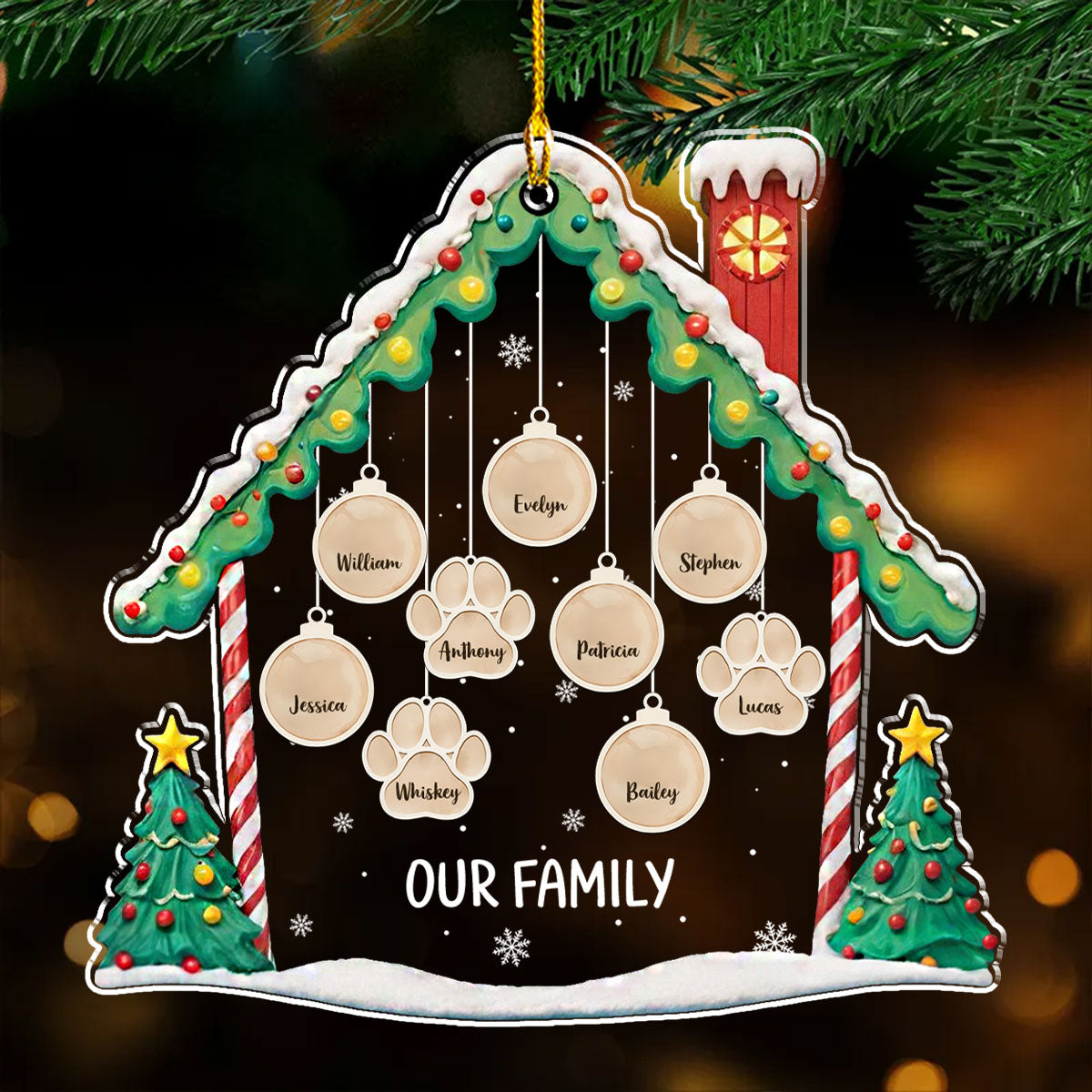Lovely Family 2 - Personalized Custom Acrylic Ornament