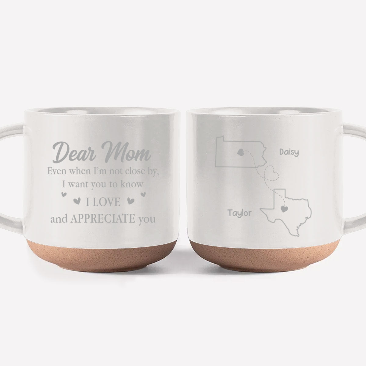 Always With You Mom - Personalized Custom Engraved Pottery Mug