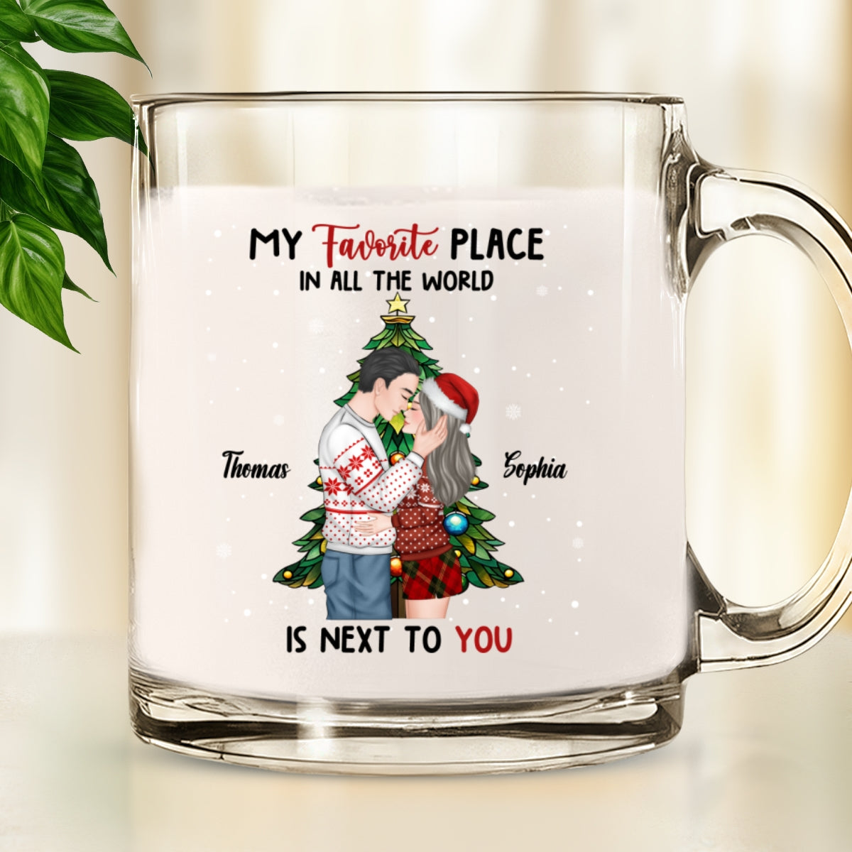 You Are My Favorite Place - Personalized Custom Glass Mug