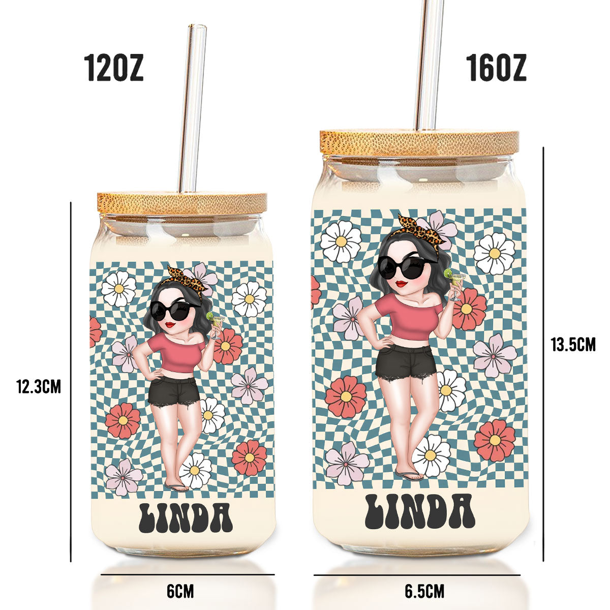 Retro Style - Personalized Custom Glass Can