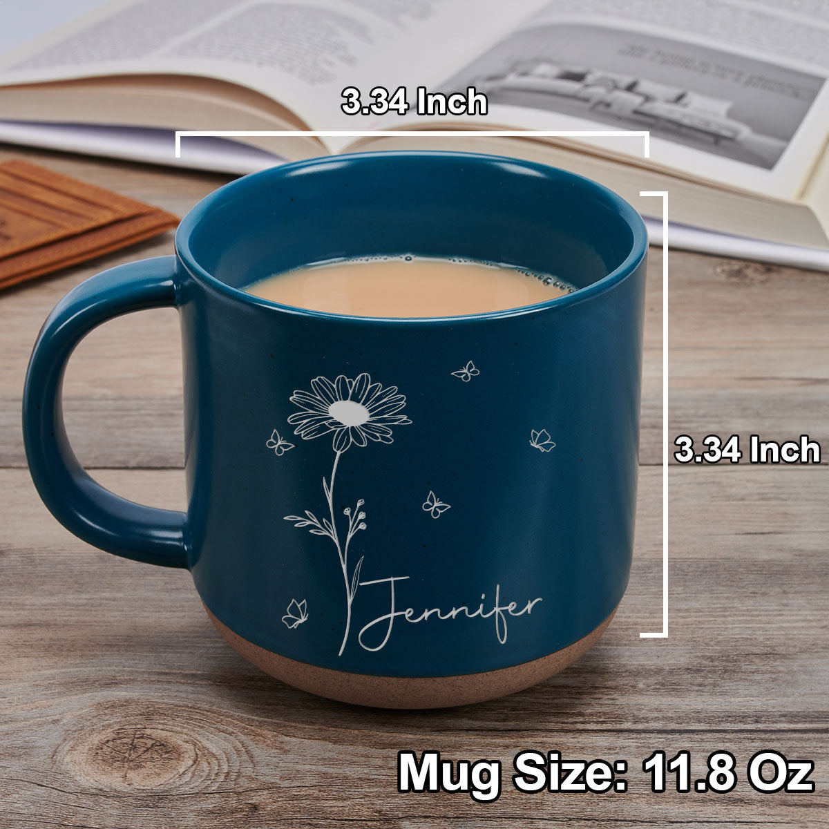 Live Wildly And Beautifully Like Flowers - Personalized Custom Engraved Pottery Mug