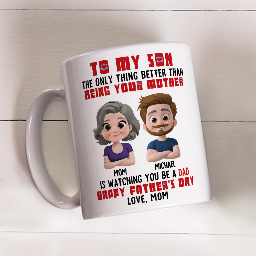 Mother And Son - Personalized Custom Coffee Mug