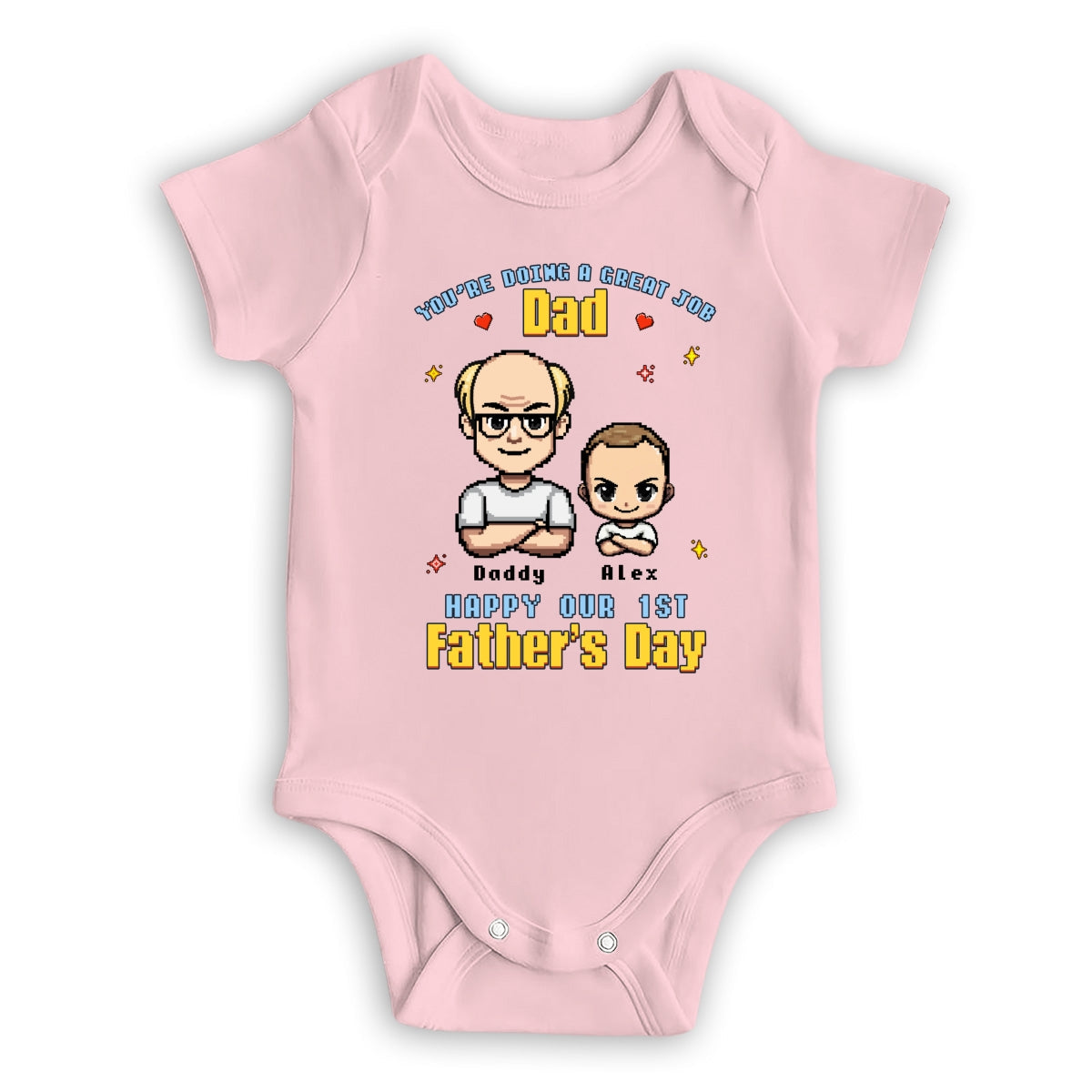 Father And Baby - Personalized Custom Baby Onesie