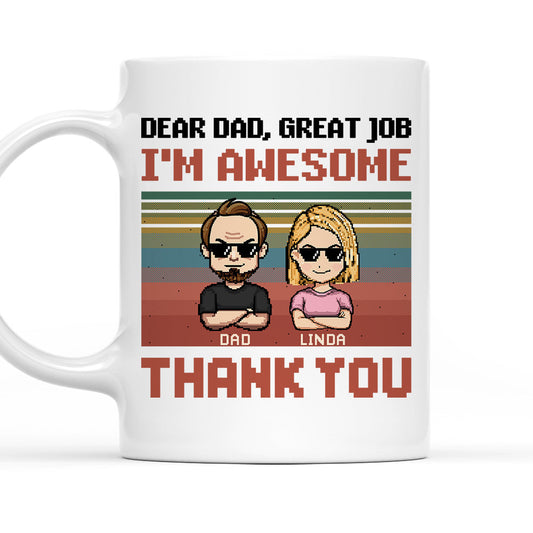 Dear Awesome Father - Personalized Custom Coffee Mug