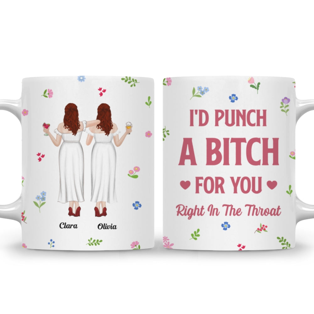 Punch Bitch Besties - Personalized Custom Coffee Mug