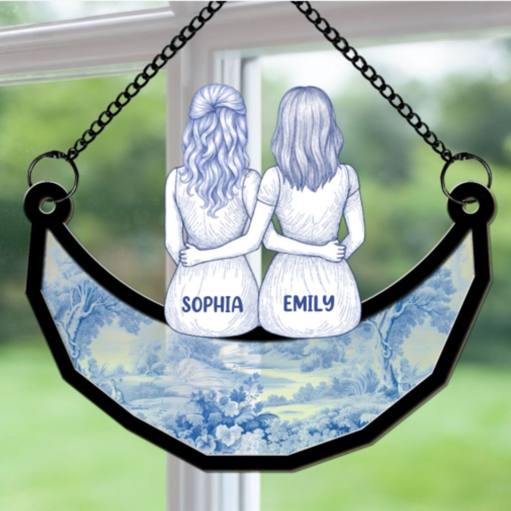 Bestie For A Lifetime - Personalized Custom Suncatcher