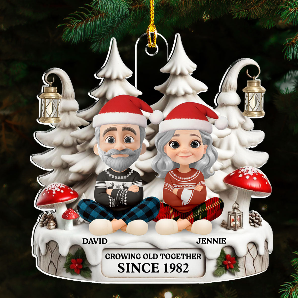 Growing Old With You - Personalized Custom Acrylic Ornament