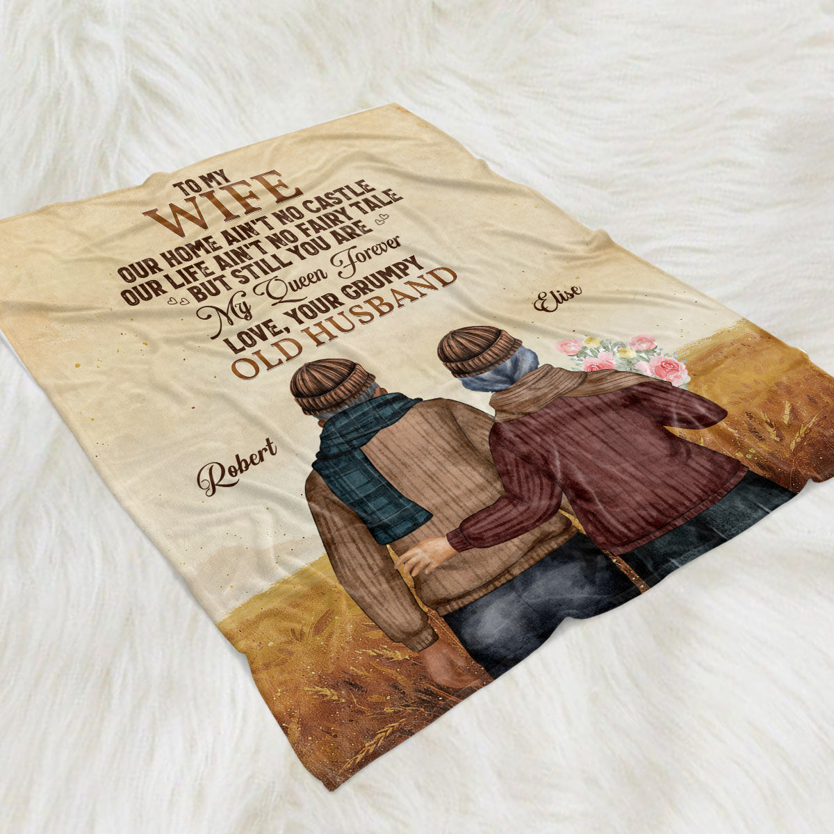 To My Wife You Are My Queen Forever - Personalized Custom Fleece Blanket