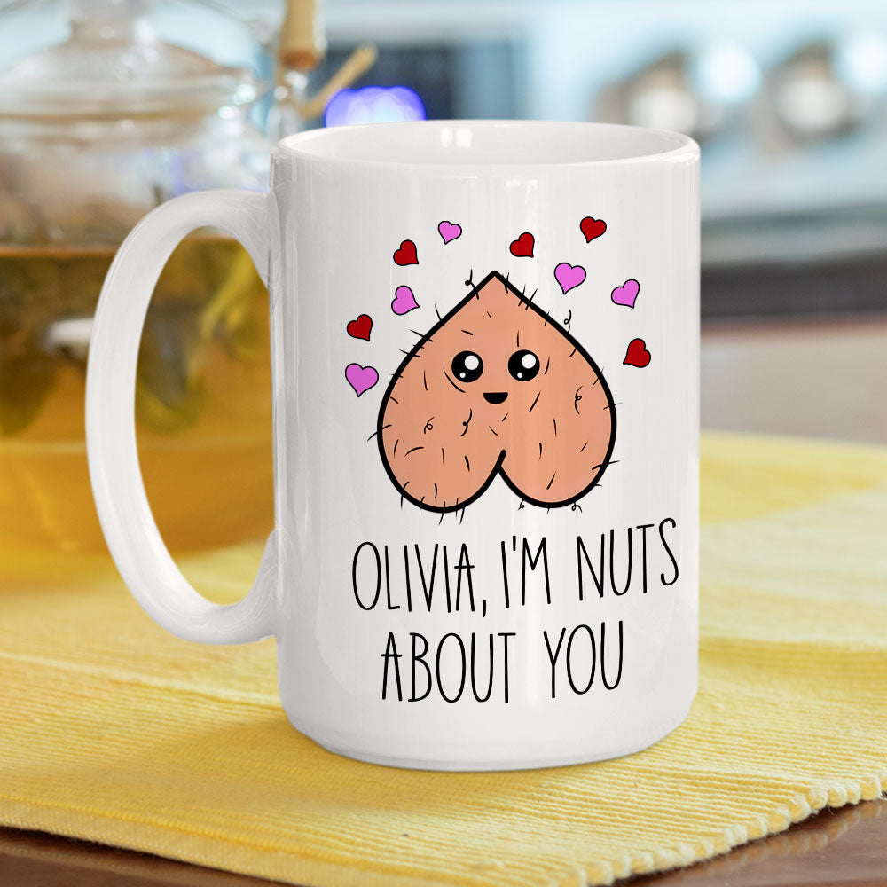 Going Nuts Because Of You - Personalized Custom Coffee Mug