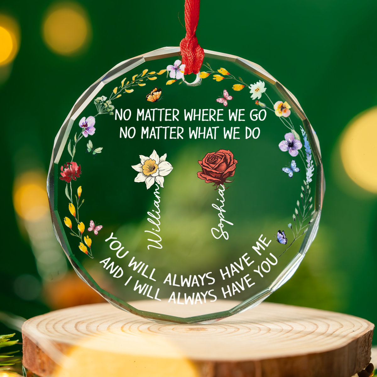 No Matter - Personalized Custom Glass Ornament