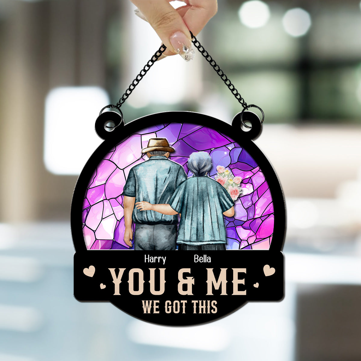 You & Me - Personalized Custom Suncatcher