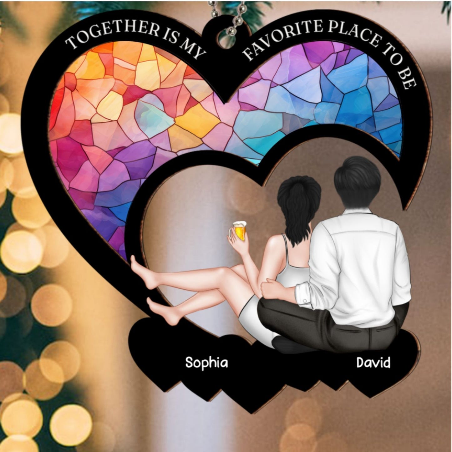 My Favorite Place - Personalized Custom Suncatcher Ornament