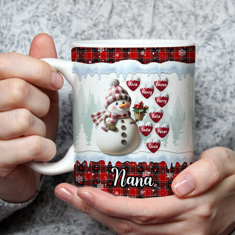 Snowman Grandma - Personalized Custom Coffee Mug