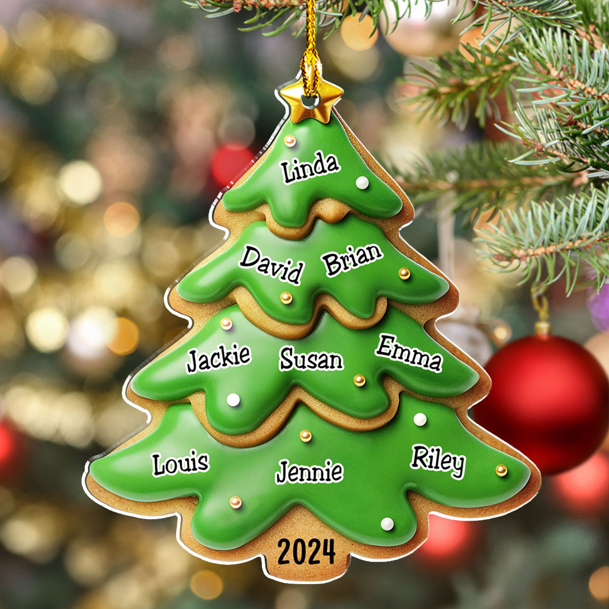 Family Gingerbread Name - Personalized Custom Acrylic Ornament