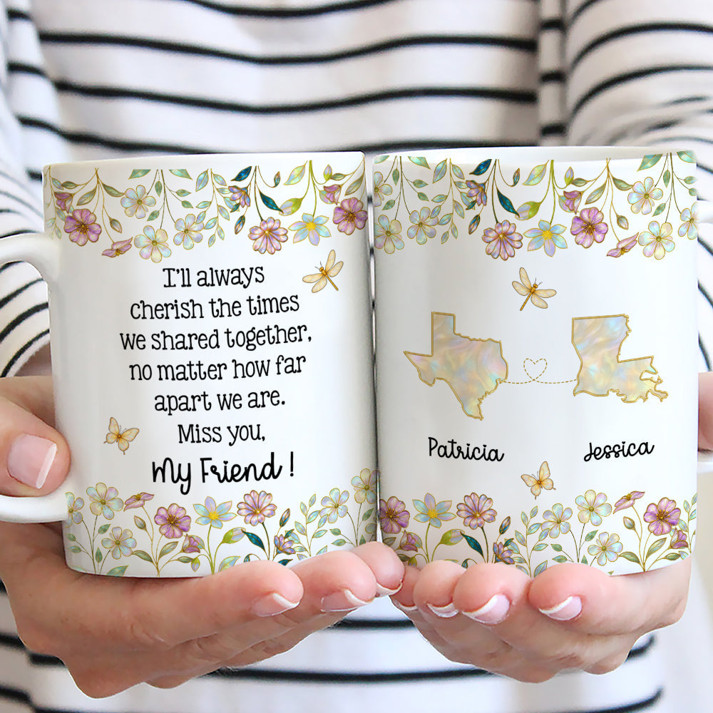 Miss You My Bestie - Personalized Custom Coffee Mug