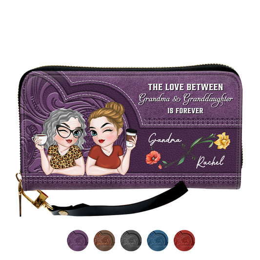Forever Love You Grandma - Personalized Custom Leather Wallet