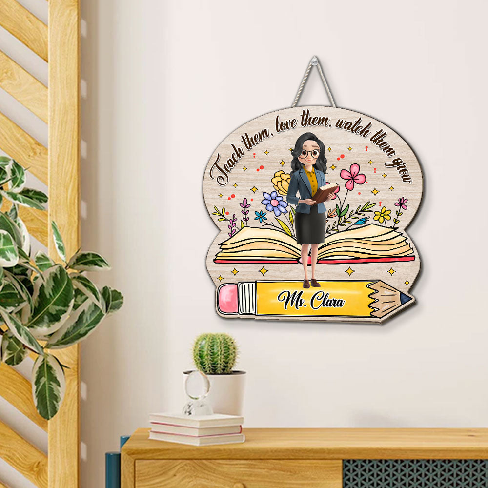 Watch Them Grow - Personalized Custom Wood Sign