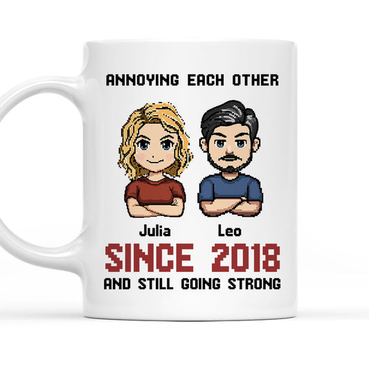 Together Forever Pixel - Personalized Custom Coffee Mug