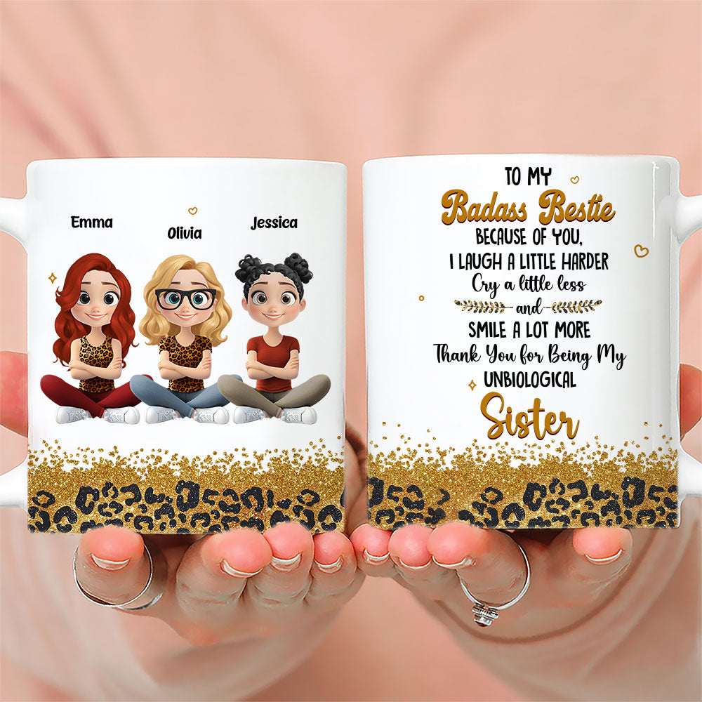 I Laugh A Little Harder Because Of You - Personalized Custom Mug