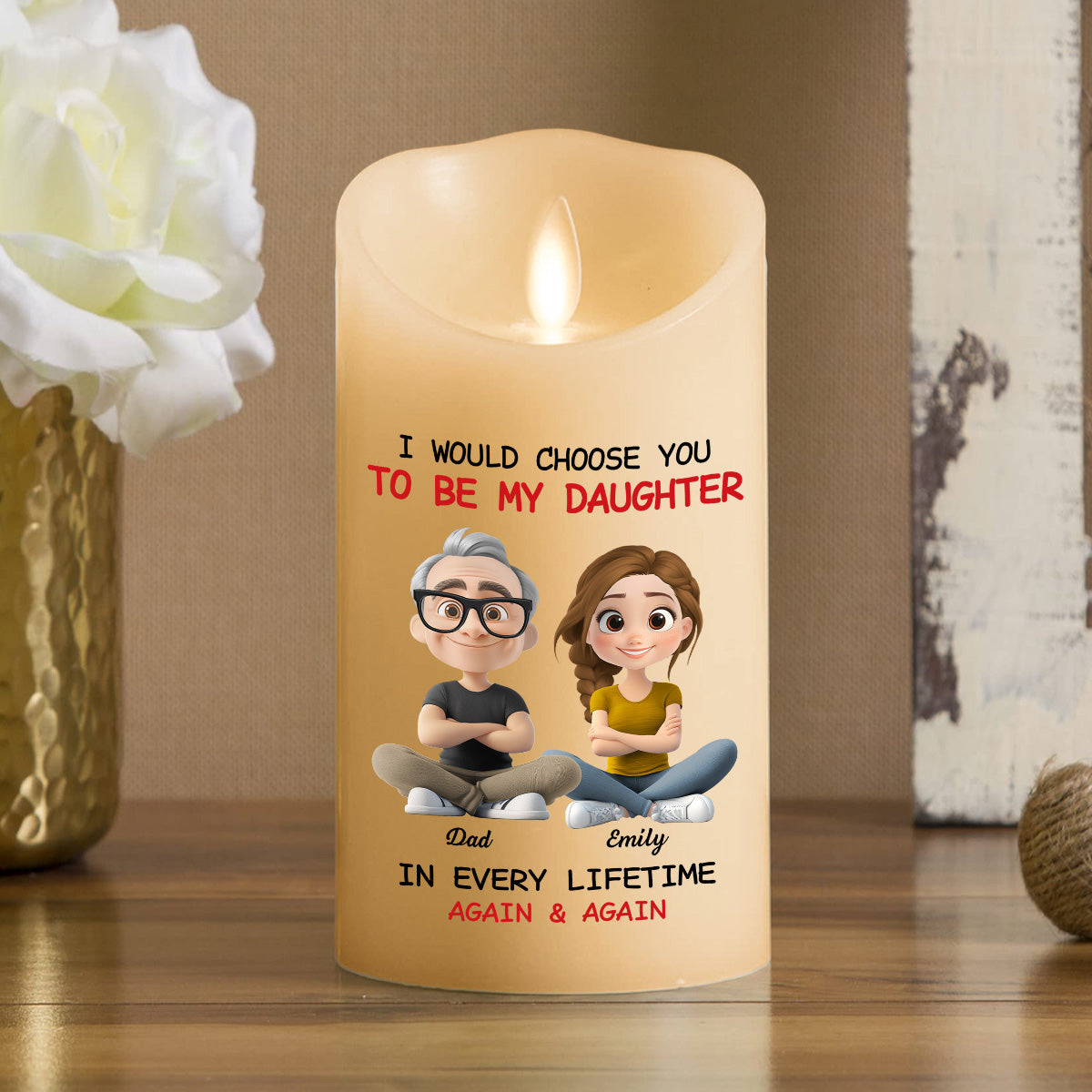 Always Choose You - Personalized Custom LED Candle