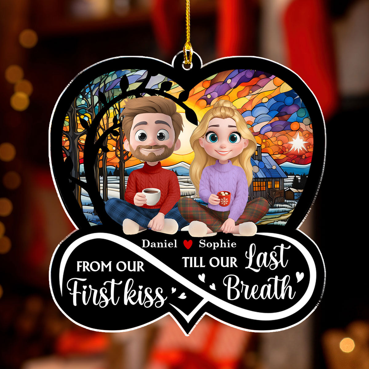 Forever By Your Side - Personalized Custom Acrylic Ornament