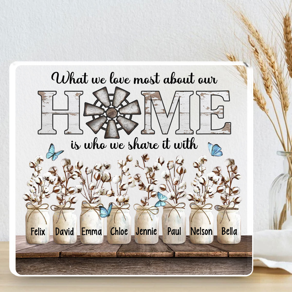 What We Love Most About Our Home - Personalized Custom Acrylic Plaque
