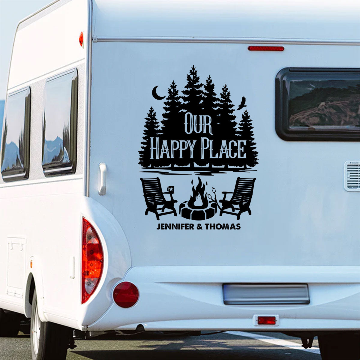 Our Happy Place - Personalized Custom Decal