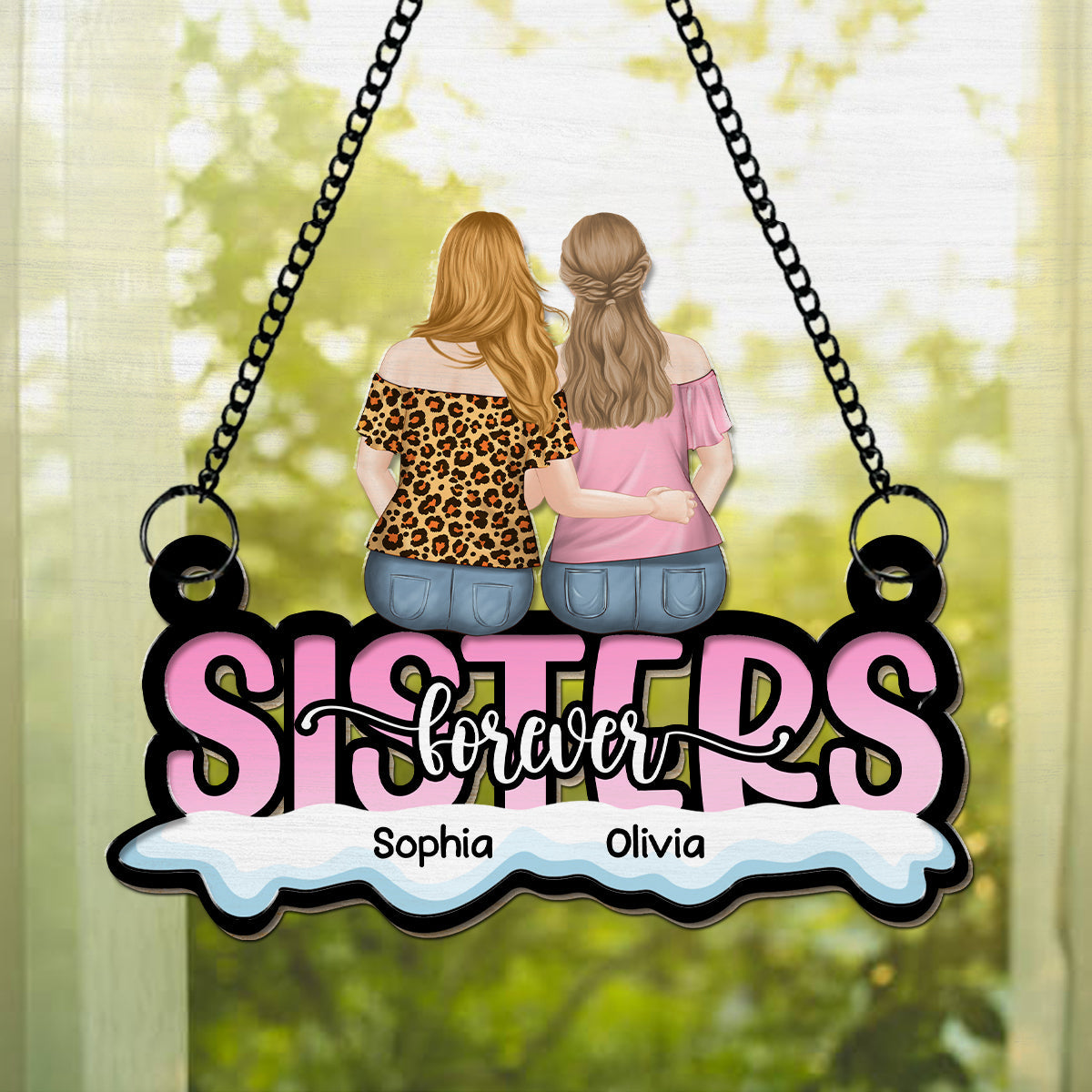 Besties Forever - Personalized Custom Suncatcher